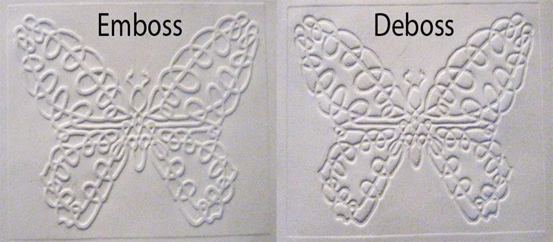 Comparing Embossing and Debossing