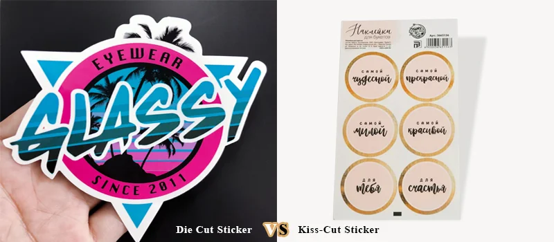 Compare Kiss Cut Stickers and Die Cut Stickers
