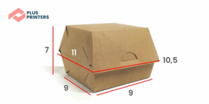 size and shape of hamburger box